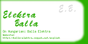 elektra balla business card
